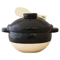 長谷園 伊賀燒 遠紅外線節能日式炊飯鍋 2~3人 1L 雙耳土鍋，導熱均勻，在家輕鬆享受日式美味, 26.5cm, 1個