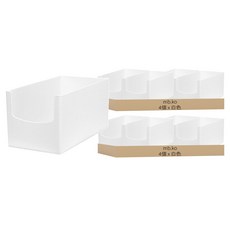 mb.ko 多功能收納盒, 8個, 白色