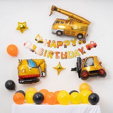 Linef 生日派對掛旗組 汽車, 1套, 混合色