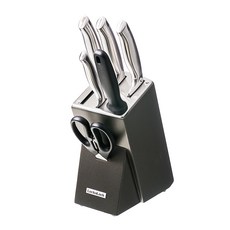 락앤락 블랙우드 칼블럭 세트, 1세트, 칼 4종 + 칼 갈이 + 가위 + 칼블럭