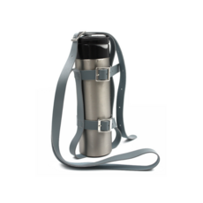 Katapaha皮革扣環保溫杯收納包 1格 水藍色, 1個, 1件