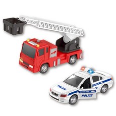 TUCAN 警車 + 消防車 2件組, 混合色