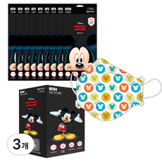 迪士尼米奇圖案 KF94防塵口罩 S號, 30片, 白色, 3盒