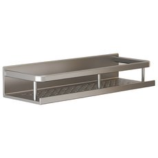 超級工廠 浴室置物架 30cm 灰色, 簡約設計，輕鬆安裝，增加浴室收納空間, 1個