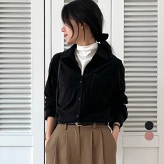 afinar 女性寬鬆版型燈芯絨襯衫