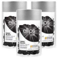 엘립스 헤어 비타민 샤이니 블랙 위드 캔들넛 앤 알로에베라 50p, 50ml, 3개