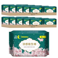 JOYFUL NAPKIN 悅棉 涼感衛生棉, 加長夜用型 36cm, 6片, 20包