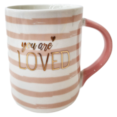 Caldo 卡朵生活 愛是一切粉系情人馬克杯, 條紋 粉色, 1個