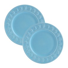 웨지우드 페스티비티 접시 27cm, 2개, 블루 접시, 블루