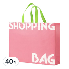 마켓감성 선물 쇼핑 토트백 소, 핑크, 40개