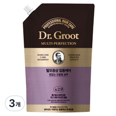 닥터그루트 탈모증상완화 집중케어 힘없는 모발용 샴푸 리필, 330ml, 3개