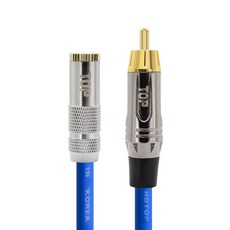 HDtop 韓國製 3.5立體聲母頭 TO RCA線 7m, 金屬藍, 1個, HT-TP3976