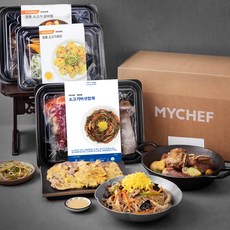 MYCHEF 명절 밀키트 궁중 소고기 갈비찜 1026g + 소고기버섯잡채 571g + 일품 소고기육전 553g 세트 2호, 2.15kg, 1세트