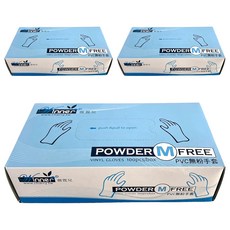 Winner 薇霓兒 PVC手套 無粉 100入/盒, M(24.5 x 11cm), 3盒