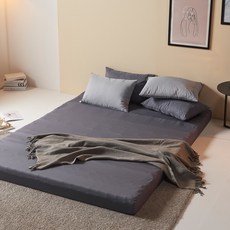 LInTTon 床墊保潔墊套 + 內芯 + 枕頭套 2入 + 枕芯 2入 組, 炭灰色