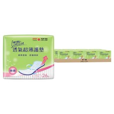 康乃馨 透氣超薄護墊 微香, 24包, 26片, 17cm