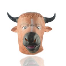 PartyBok.com 專注的牛 派對面具 ROMK58, 混合色, 1個