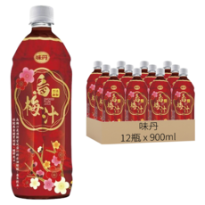 味丹 烏梅汁, 900ml, 12瓶