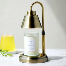 에인디 높이조절 초초 캔들워머 빈티지골드 + 소이캔들 370g 세트, 라벤더, 1개