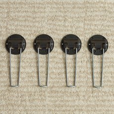 Joeunworld 鋼製折疊桌腳, 黑色, 1個