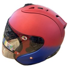 R3A6 全罩式安全帽 XXL 紅藍色 含護目鏡