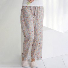 테라우드 여성용 통기성 9부 특면 프릴 파자마