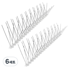 그린허그 조류 퇴치 버드 스파이크 50cm + 가시 20p 세트, 6세트