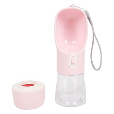DING DONG PET 寵物散步用2合1多功能水瓶, 粉紅色, 1個