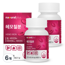 내츄럴플러스 헤모철분 90p, 27g, 6개