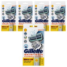 질레트 스킨텍 플렉스볼 파워 면도기, 1개입, 5개