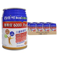 BOSCOGEN 百仕可 復易佳 6000 EAA升級 營養素 大麥風味, 240ml, 24罐