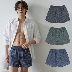 레노마 남성용 올데이 순면 트렁크 3종 세트