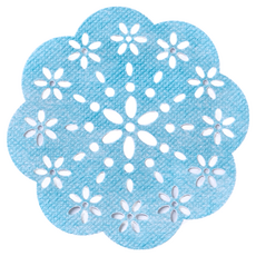 粉彩小兔 排水孔毛髮過濾貼, 藍色