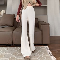 MEICHEL 女款垂墜感燈芯絨鬆緊帶半喇叭褲 11175