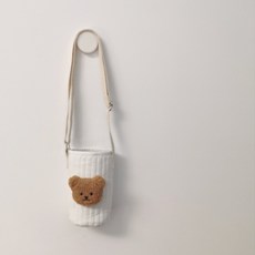 Tilgreen 保溫鋪棉小熊水瓶袋, 深棕色, 1個