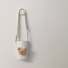 Tilgreen 保溫鋪棉小熊水瓶袋, 淺棕色, 1個