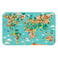 Janod 磁性木質拼圖 恐龍磁鐵 Set 底板 恐龍地圖, 1盒, 50入