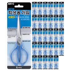 아모스 학생용 가위, 혼합색상, 30개