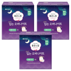 좋은느낌 입는 오버나이트, 소형, 8개입, 3개
