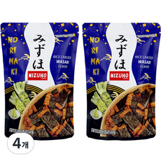 海苔米果 芥末風味, 4包, 55g