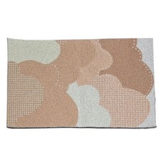 玄關絲圈地墊, 綠斯流影 棕色 + 粉色 + 白色, 1條