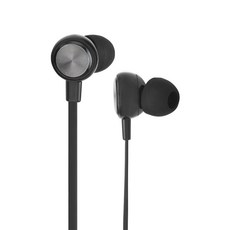 E-books S98線控接聽入耳式耳機 附音量調節器 隱藏式麥克風, E-EPA203, 黑色