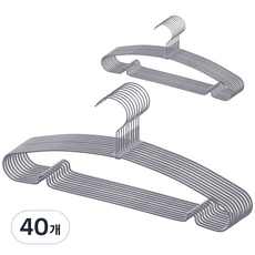 comet 防滑塗層衣架, 灰色, 40入