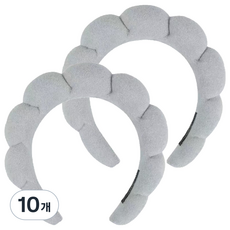 俏皮姐妹可愛洗臉髮帶, 10個, 灰色雲朵髮帶