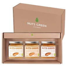 넛츠그린 무가당 견과버터 스프레드 3종 선물세트, 600g, 1세트