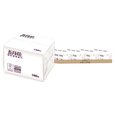 五月花 迷你摺疊紙巾 抽取式, 100抽, 60包