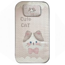 兒童冰絲乳膠涼墊 附同款乳膠枕套, 可愛貓咪, 1個