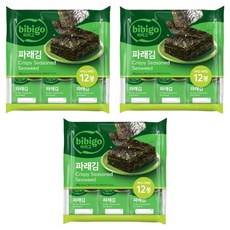 비비고 파래김 도시락김, 48g, 3개
