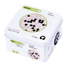 娃娃國 口袋隨身盒桌遊 五子棋 旅行玩具鐵盒 101g, tb-0051, 1組, 黑色 + 白色