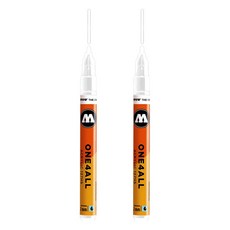 MOLOTOW One4all單頭壓克力筆 127HS 2mm #160 Signal White, 1色, 2個